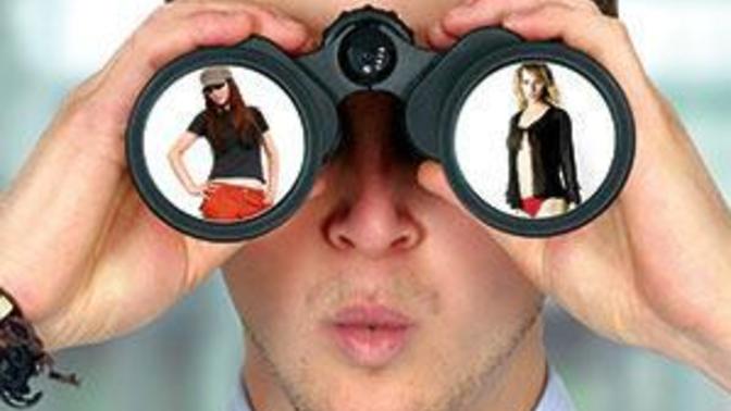 Why would a guy physically avoid a woman only to stare at her from 100 feet away?