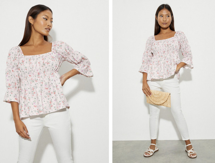 Would this top looks nice for a petite woman or too matronly?