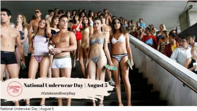 Today is National Underwear Day, what kind (if any) are you wearing?