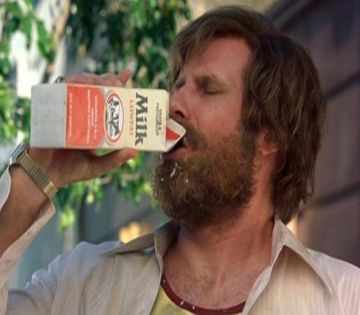 If you saw some dude walking around outside while drinking milk straight from the carton what would you think?