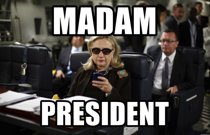 Do you laugh when people refer to Hillary Clinton as Madam President?