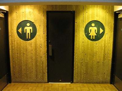 At what age should a mom stop taking her son in the ladies restroom?