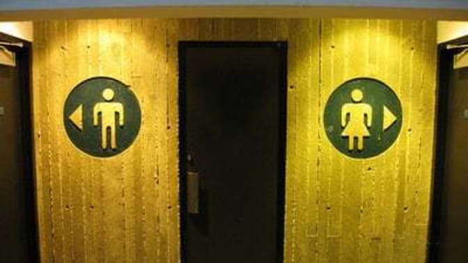 At what age should a mom stop taking her son in the ladies restroom?