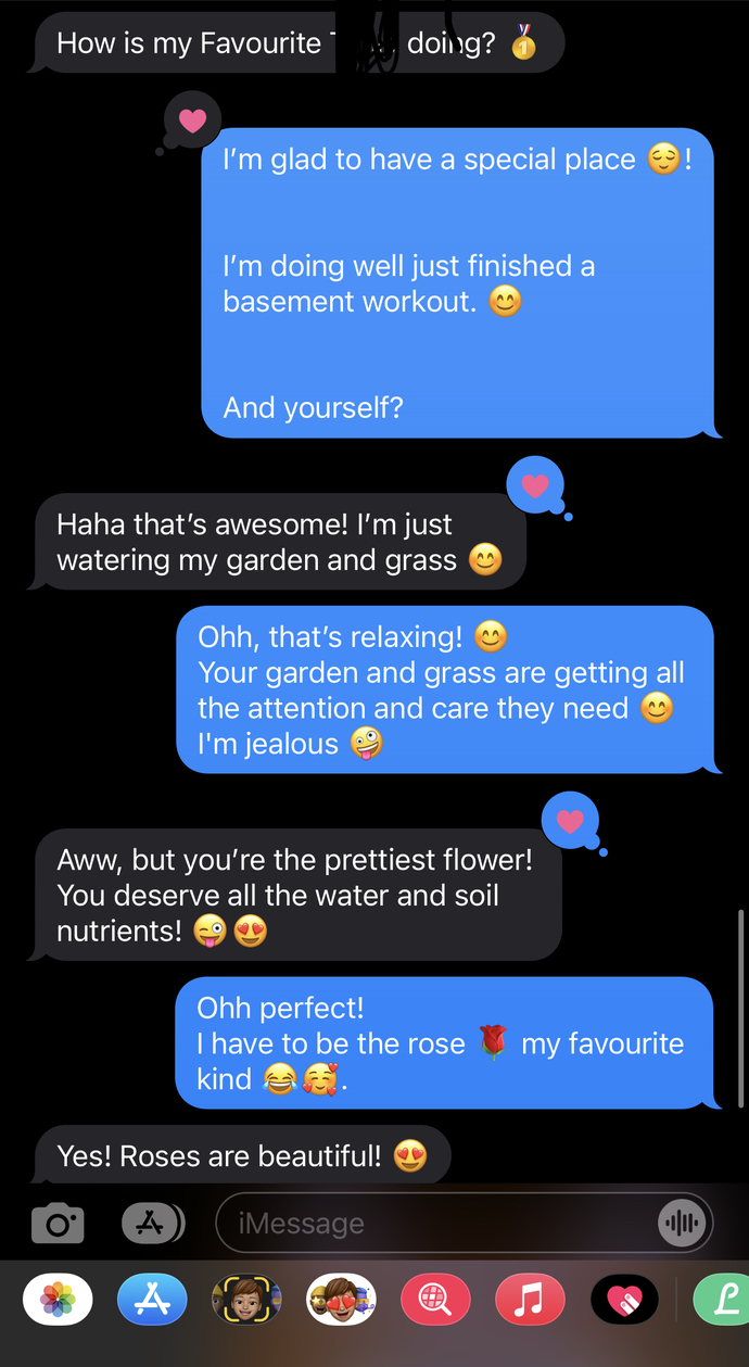 Here is a bit of banter between the guy Im going on dates with; Are these good signs?
