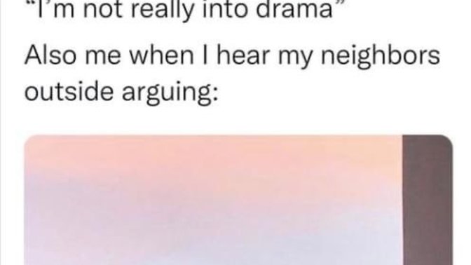 When you hear your neighbours arguing or commotion outside or close by , do you check it out?