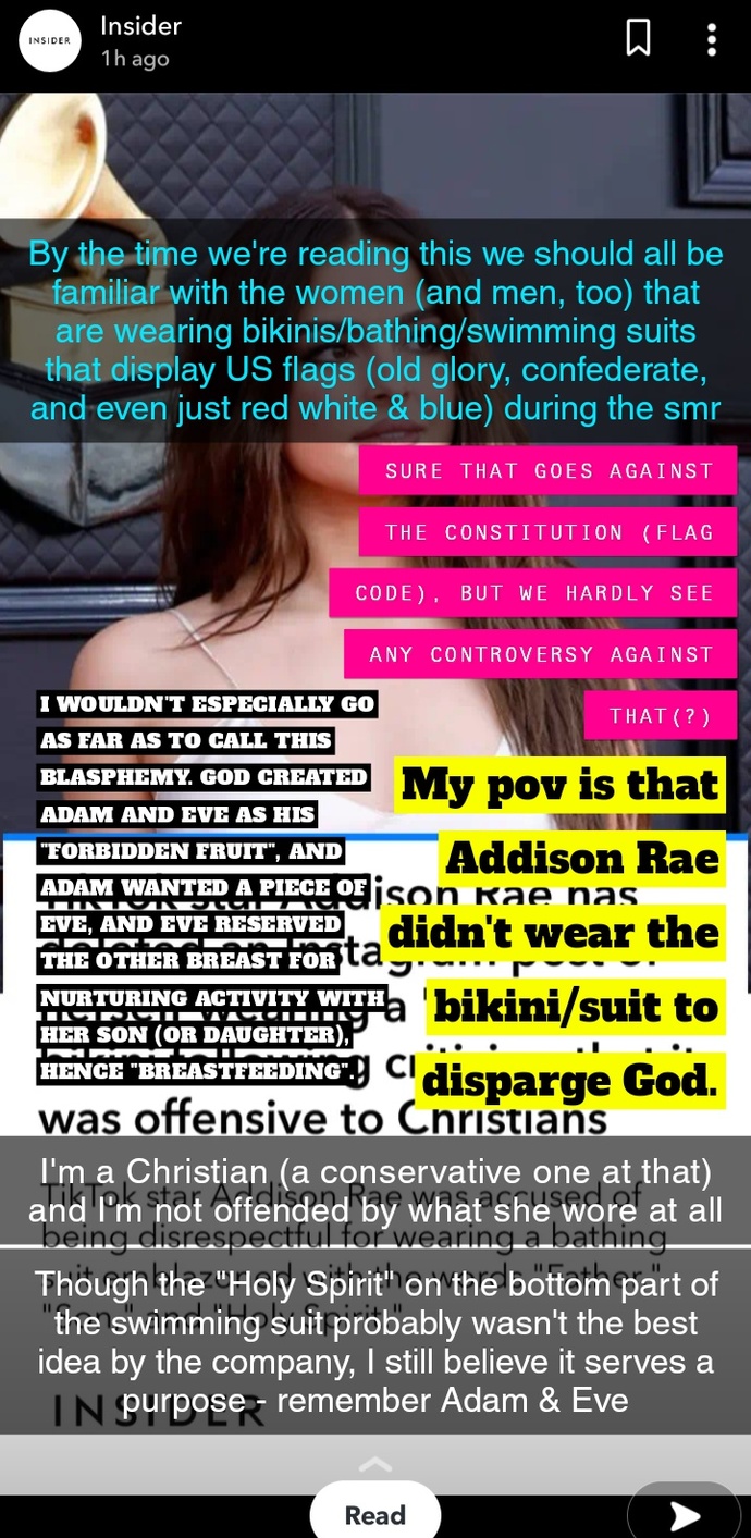 Was Addison Raes bathing suit really sinful against God?