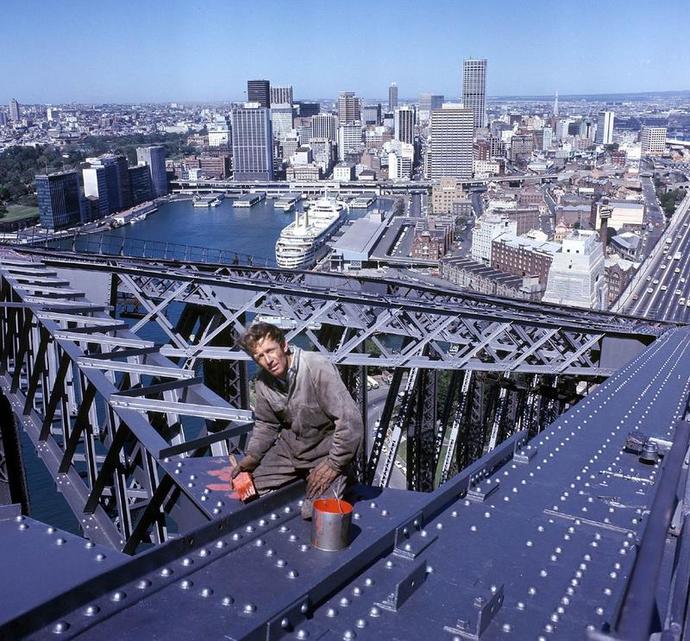 You were on top of a bridge painting