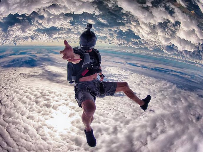 You were skydiving