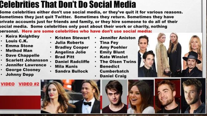 Do you follow any entertainer on their social media accounts?