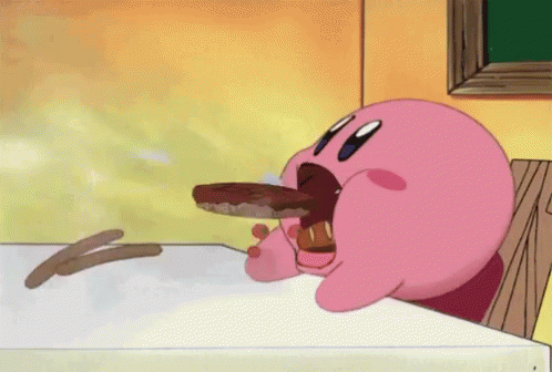 “I ate the _______ because im _______.” Fill in the blanks?