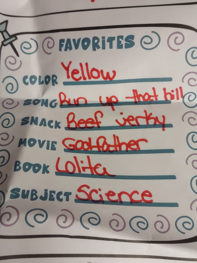 What are your favorite things out of these categories?