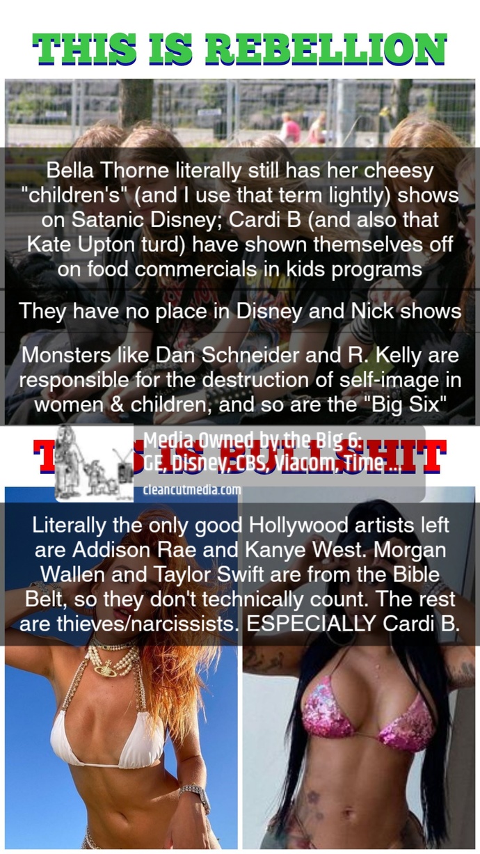 Do you agree with these statements about Bella Thorne and Cardi B?