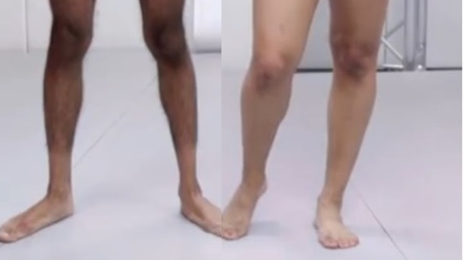 Which of these bodies is male and which is female and how can you tell?