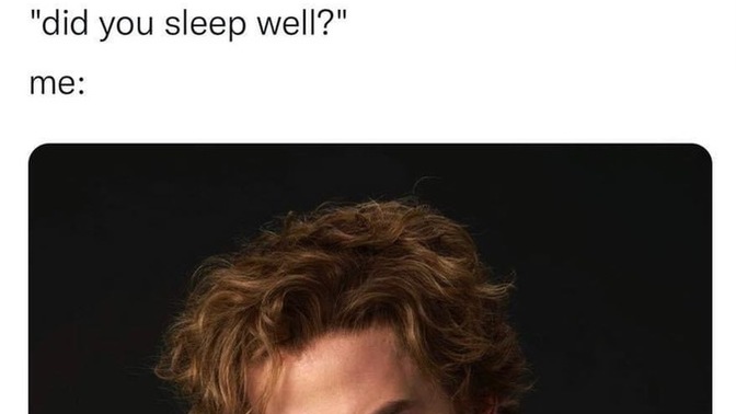 Did you sleep well 😴 ?