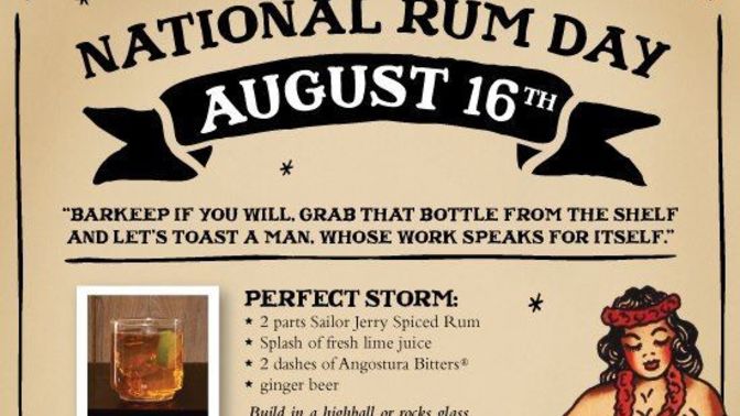 Anybody here for national rum day today?
