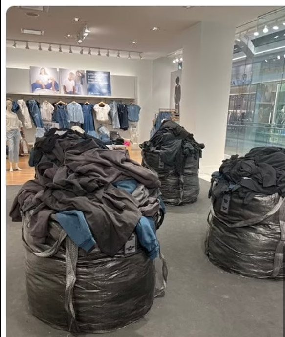 Kayne Wests Yeezy Line put in trash bags at GAP. Dumpsters next?