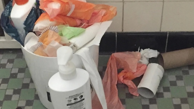 Went over to my girlfriend’s house to meet her parents for the first time and borrowed her restroom and her trash looked like this. Is that normal?