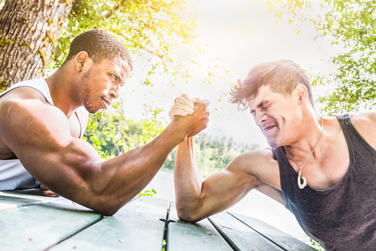 If you were challenged to an arm wrestling match by someone with the same body structure as you, think you would win or lose the challenge?