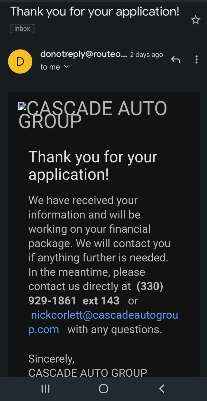 Does this mean I got approved for the car loan?