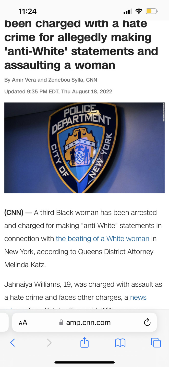 Keep up your narrative that racism against whites is tolerated, you victims.