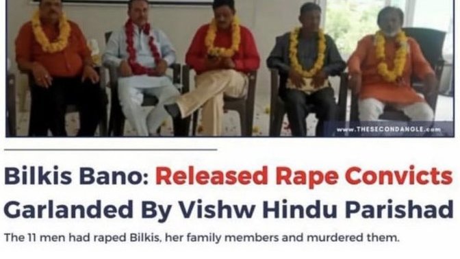 11 Hindus who raped a woman in riots in India in 2002 now released, garlanded and worshipped by people. Thoughts?