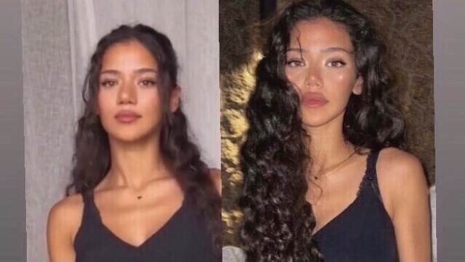 What are your thoughts on Dina denoire’s photoshop/could be plastic surgery? Dina denoire #dinadenoire curly #dinadenoire #dinadenoire fake?