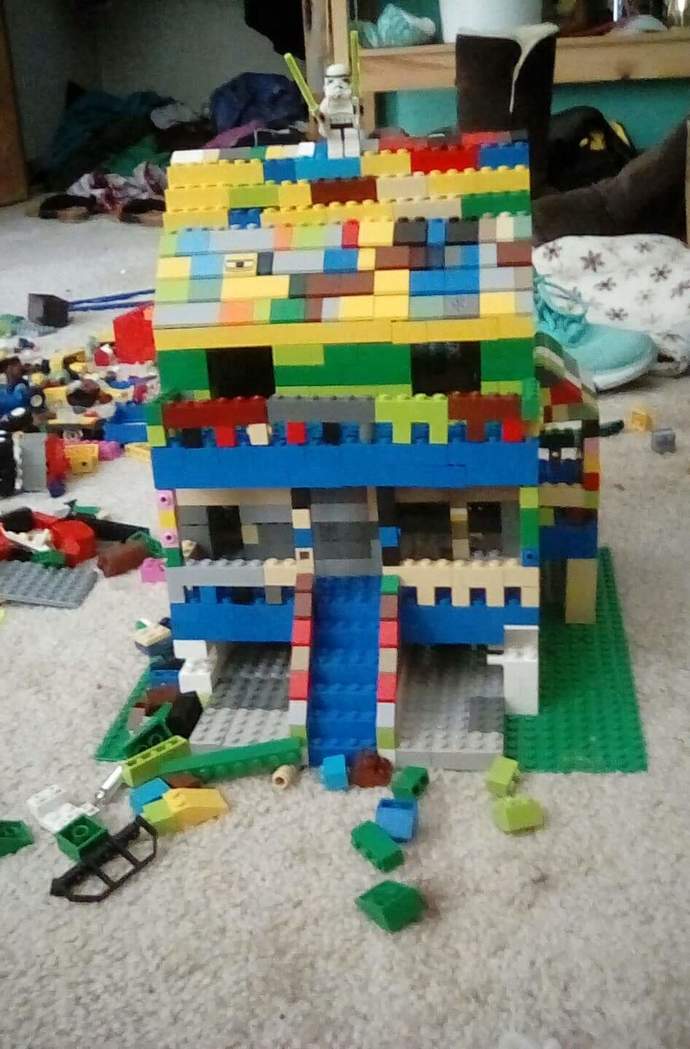My latest creation, based off a real beach house (apart from the stormtrooper holding light sabers) 😊
