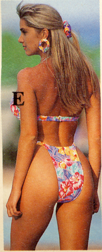 Do you think she looks better in a thong or bikini back swimsuit? I prefer the rio back bikini?