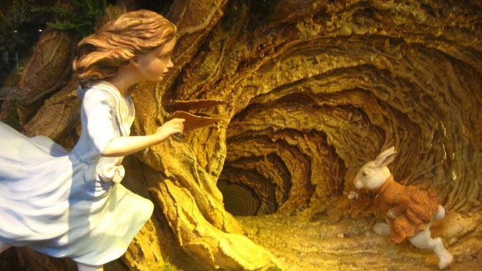 Chances are Id be chasing my dog who is chasing the rabbit down the hole