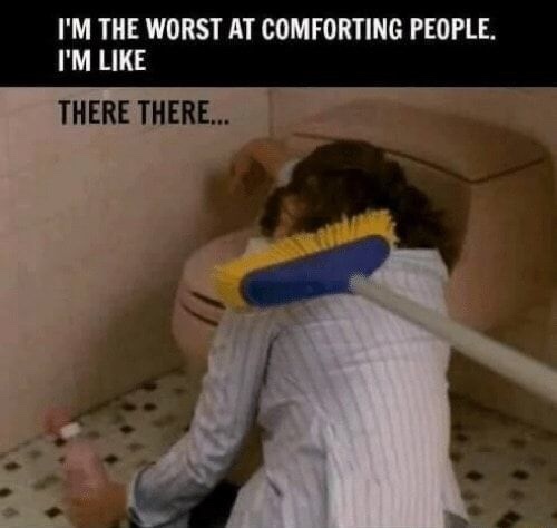 #1 Are you good at comforting crying people? #2 How do I escape this coworker situation?