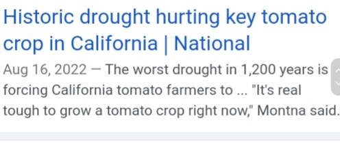 With California having this problem what kinds of problems will it cause ?