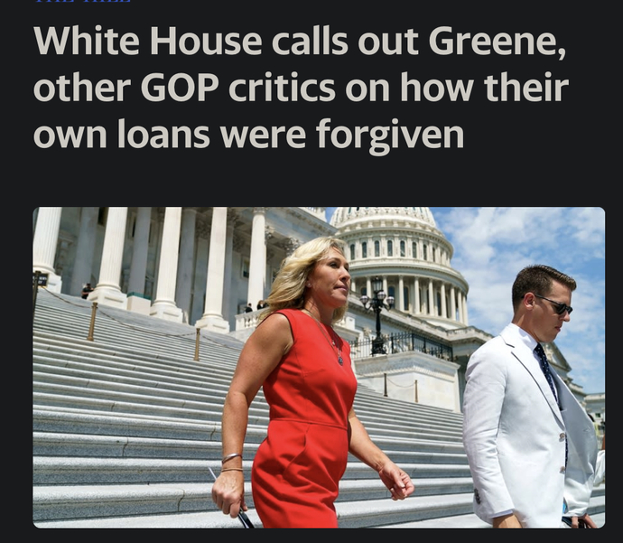 How Hypocritical are Repubs b*tching about loan forgiveness when THEIR loans were forgiven?