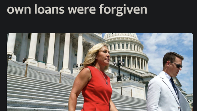How Hypocritical are Repubs b*tching about loan forgiveness when THEIR loans were forgiven?