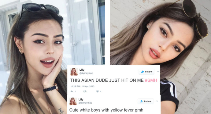 Do Asian woman going for white men in high amounts come about due to white worshiping?