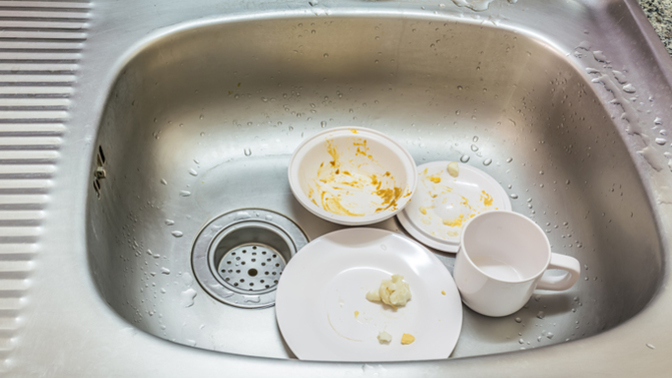 Why can a woman leave dirty dishes in the sink but we guys get yelled at when we do it?