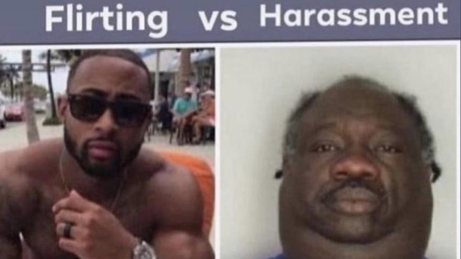 Is this how women see flirting vs harassment?