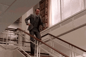 You ever misjudge a step and almost trip over yourself?