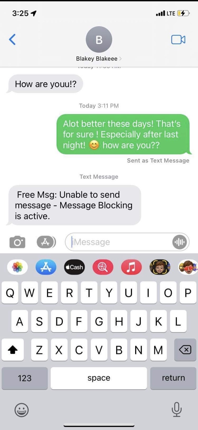 Is he blocking my texts at certain times? is that what that means?