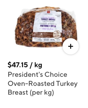 $47 CAD for Turkey, a sign of inflation’?