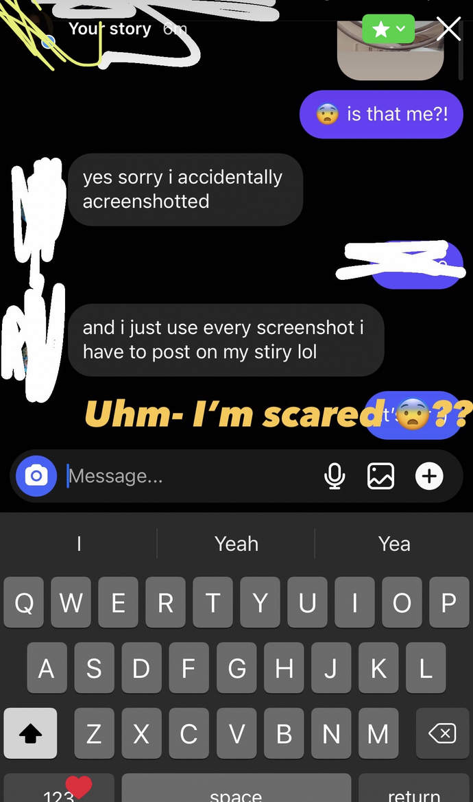 Please help why did this random girl/guy screenshot a picture of me then posted it on there story?