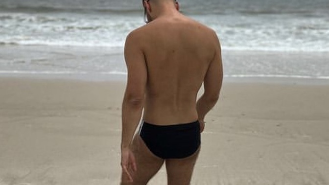 Swim briefs at the beach?