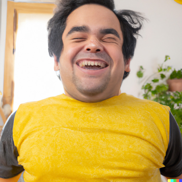@bigpaulys description. (For some reason, I assumed hed wear yellow.)