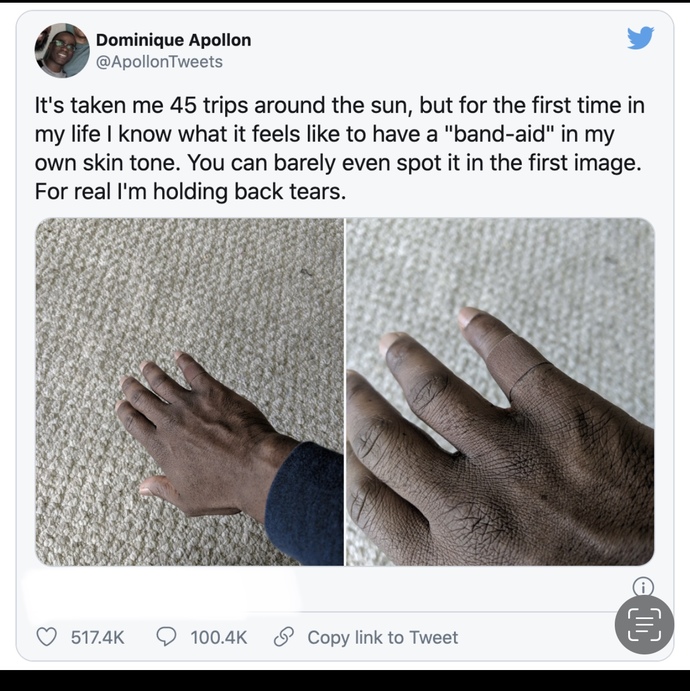 Are bandaid companies racist for just now making black skin tone bandaids?