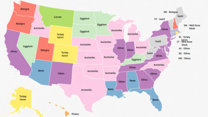 If you live in America, what food do you hate the most? Do you agree with your state?