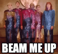 If you saw about 3-5 people phase into existence like in Star Trek right in front of you, what would you do?
