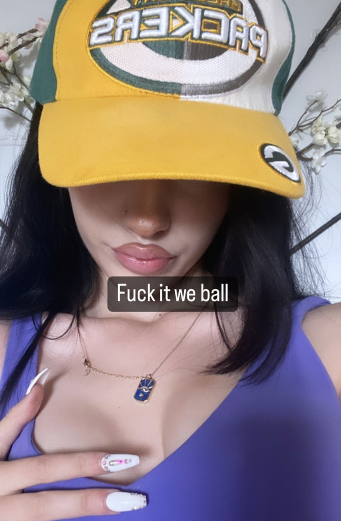 This is her… I only include a pic of her BECAUSE I want to make it very clear that the packers < Seahawks 😂
