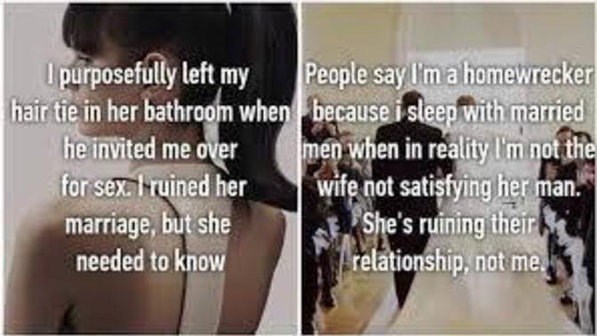 Why do some women brag about being homewreckers? Men, would you date a homewrecker?