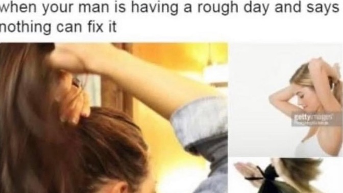 Ladies, how do you comfort your man when he’s having a rough day? Guys, how you want to be comforted when you’re feeling down?