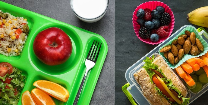 While in school did you eat lunch from school or brought lunch from home?