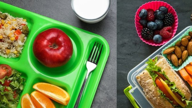 While in school did you eat lunch from school or brought lunch from home?